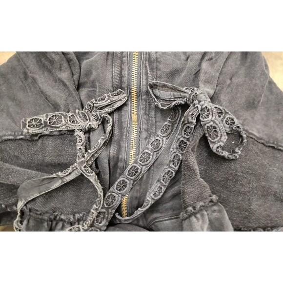 Free People Bow Girl Sweatshirt Hoodie Jacket Top Oversized Cotton XL NWD 283681 - Picture 12 of 12